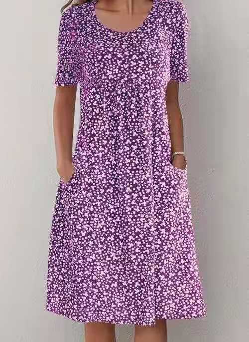 Vanny – Vestido Maxi con Bolsillos Florales