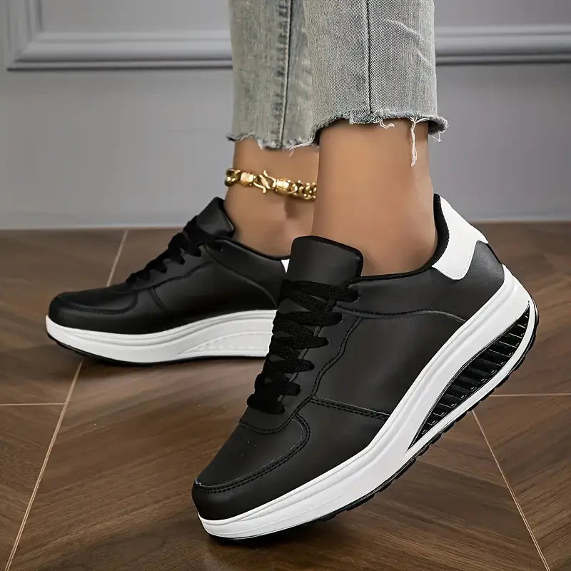Moda Casual para Mujeres - Cómodas Zapatillas Wedge de Plataforma Transpirables