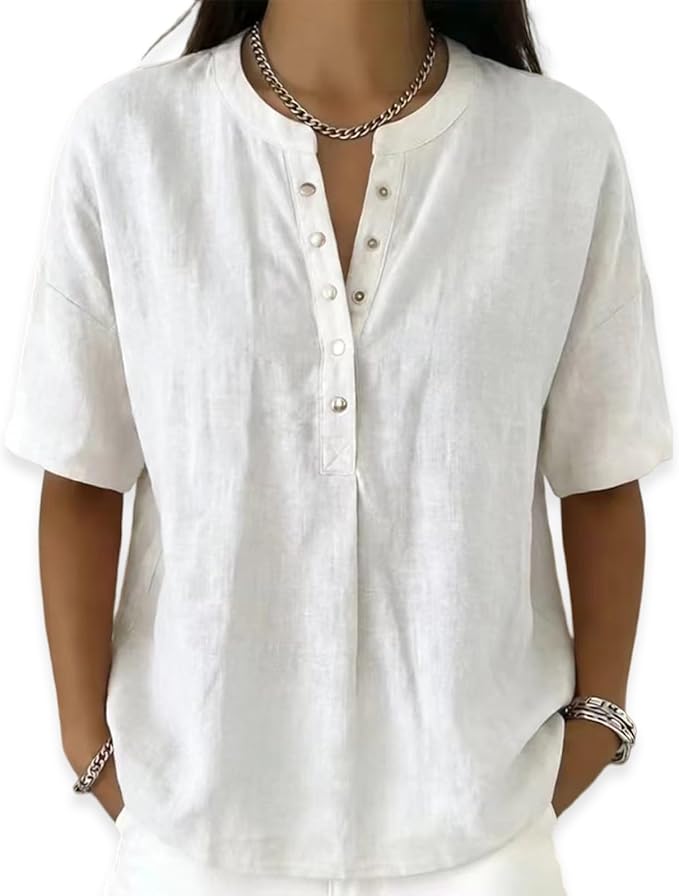 Saveline — Blusa de Manga Corta Sólida
