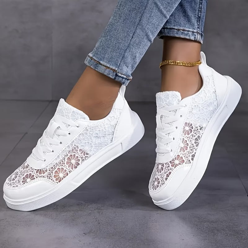 Zapatillas deportivas de malla para mujeres - Cómodas para uso diario