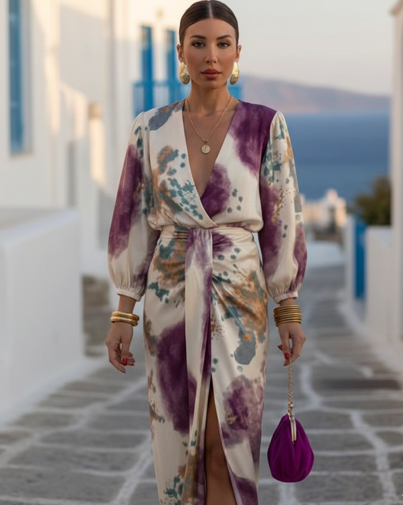 Lourdes — Vestido Midi Drapado