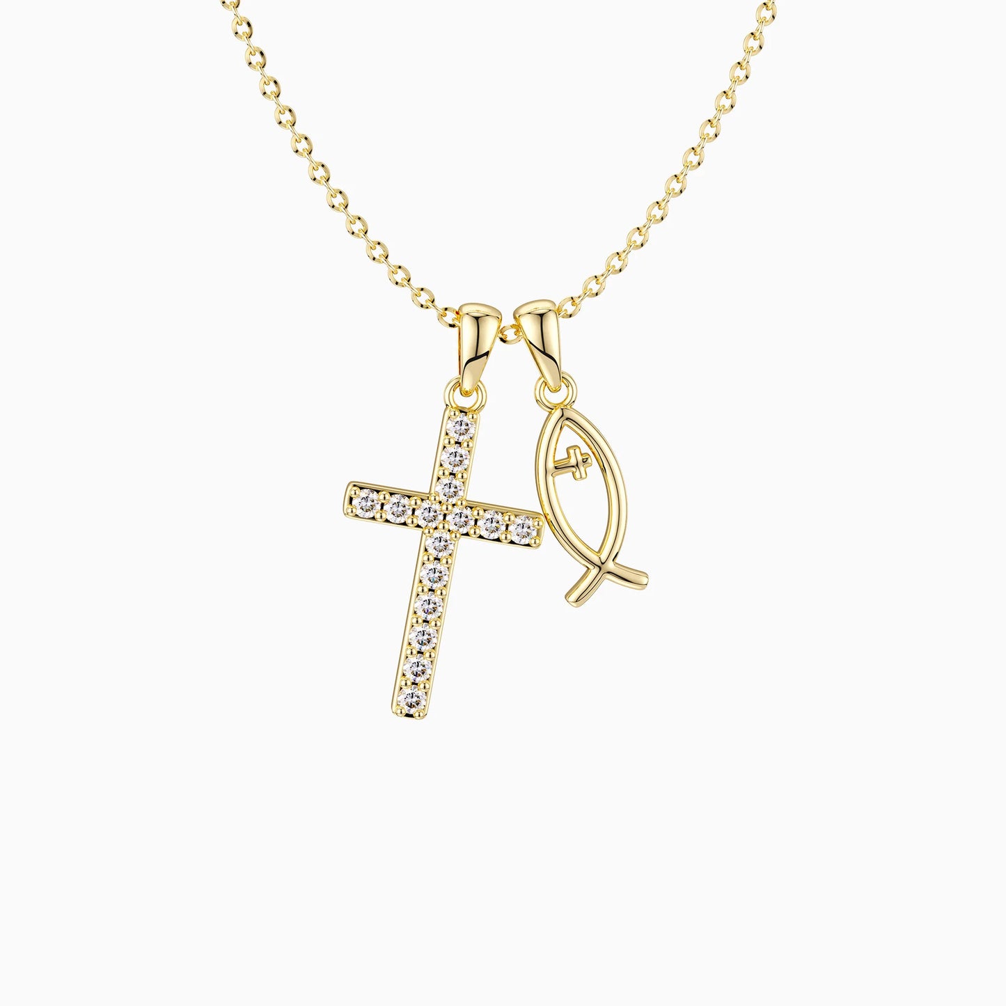 Collar de Fe — Colgante de Cruz Ichthys