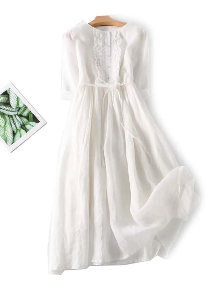 Livia - Cómodo Vestido Maxi de Lino