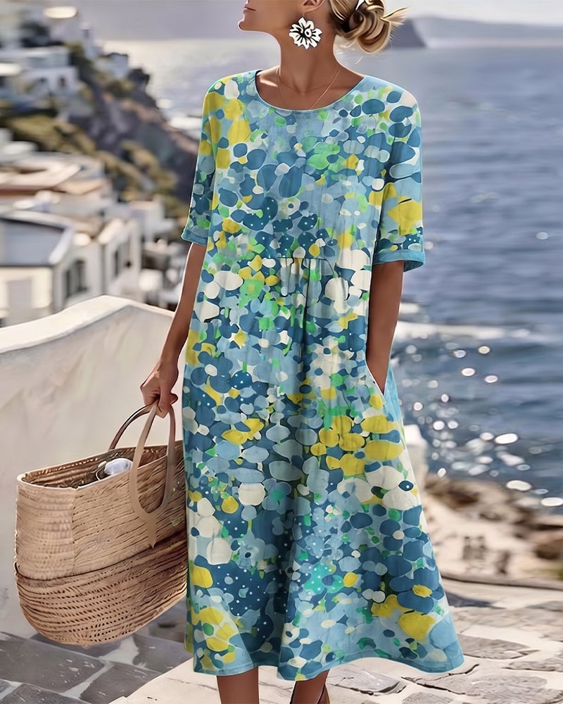 Tessène - Vestido Impreso de Corte Relajado