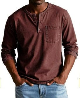 The Weston — Camiseta Henley Vintage