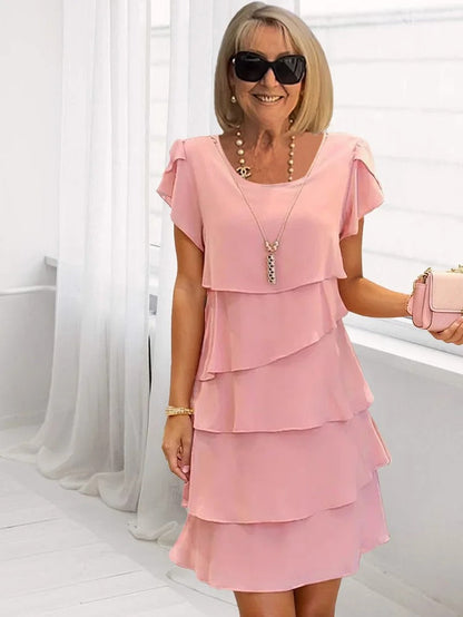 Capa Suelta - Elegante Vestido de Chiffon