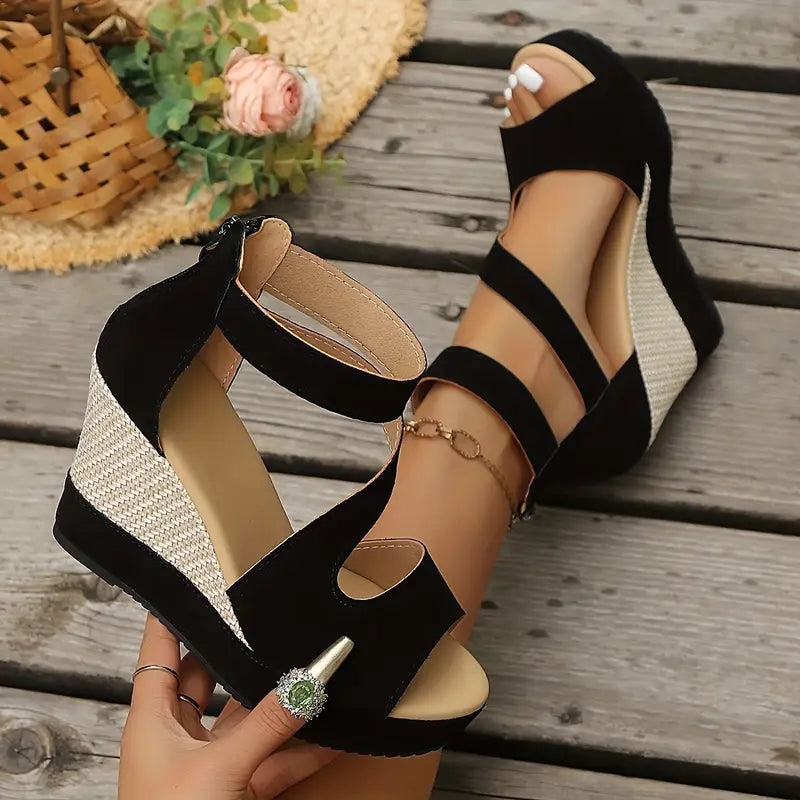 Valencia - Elegante Sandalias de cuña