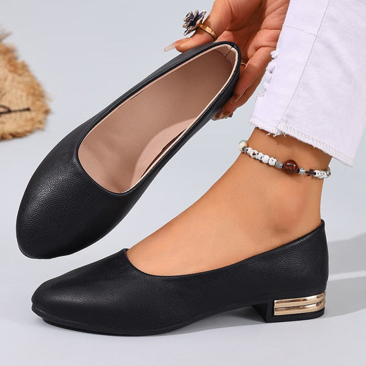 Mocasines planos de cuero cómodos para mujer - Elegantes y cómodos Mocasines