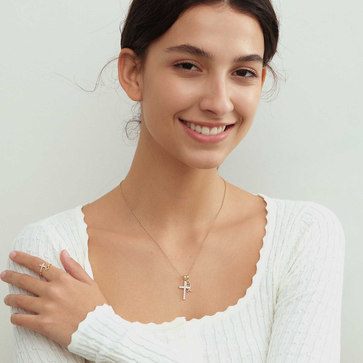 Collar de Fe — Colgante de Cruz Ichthys