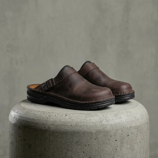 Holverk — Zuecos ergonómicos de cuero vegano para hombres
