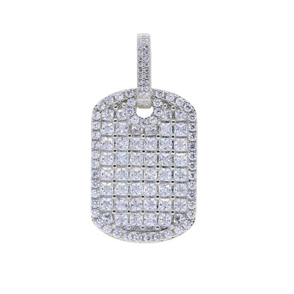 Placa de Perro de Diamante Dorado - Lujoso Colgante