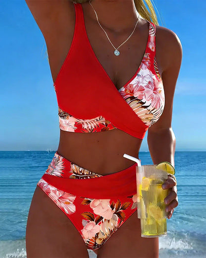 Florèa — Conjunto de bikini floral contrastante