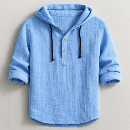 Lorenzo - Refinado Camisa con Capucha de Lino