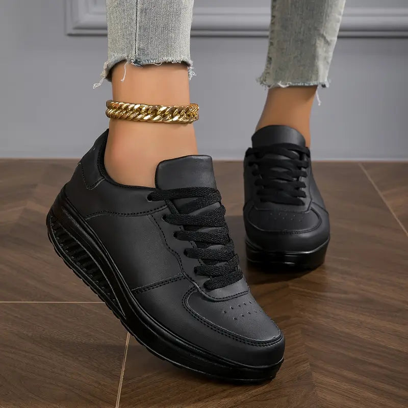 Moda Casual para Mujeres - Cómodas Zapatillas Wedge de Plataforma Transpirables