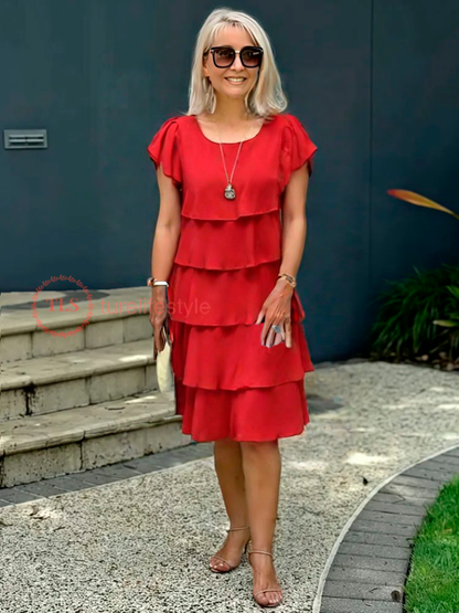 Capa Suelta - Elegante Vestido de Chiffon