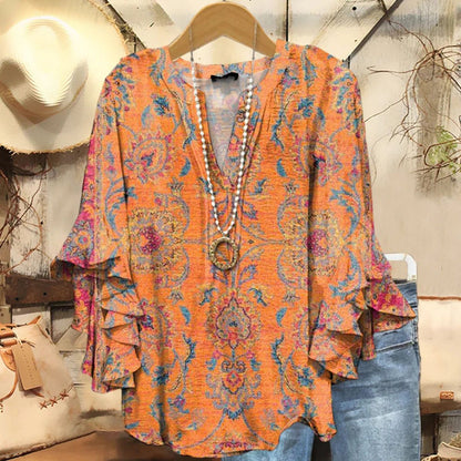 Blusa Vintage Casual - Casual Confortable Blusa