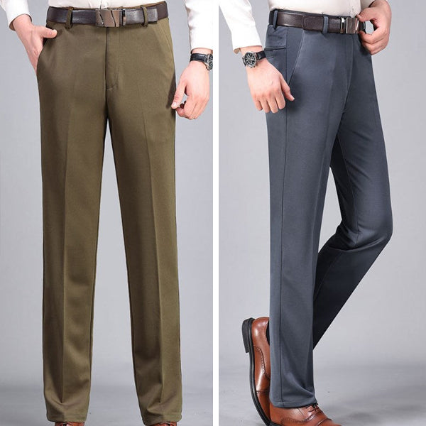 Pantalones Formales Estructurados Slim Fit Clásicos