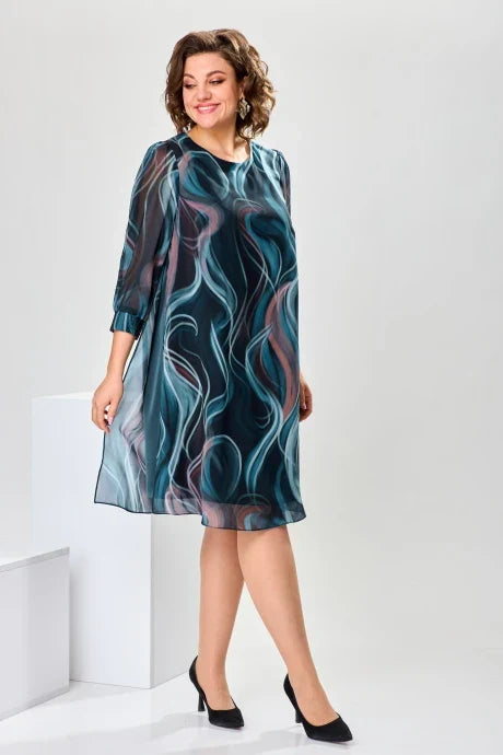 Tessori — Vestido Midi de Mezcla de Algodón Relajado