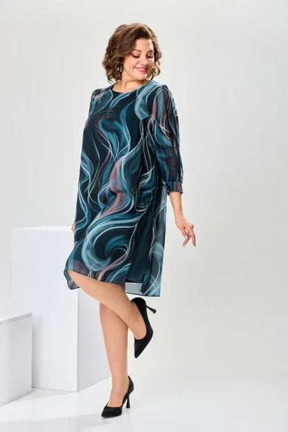 Tessori — Vestido Midi de Mezcla de Algodón Relajado