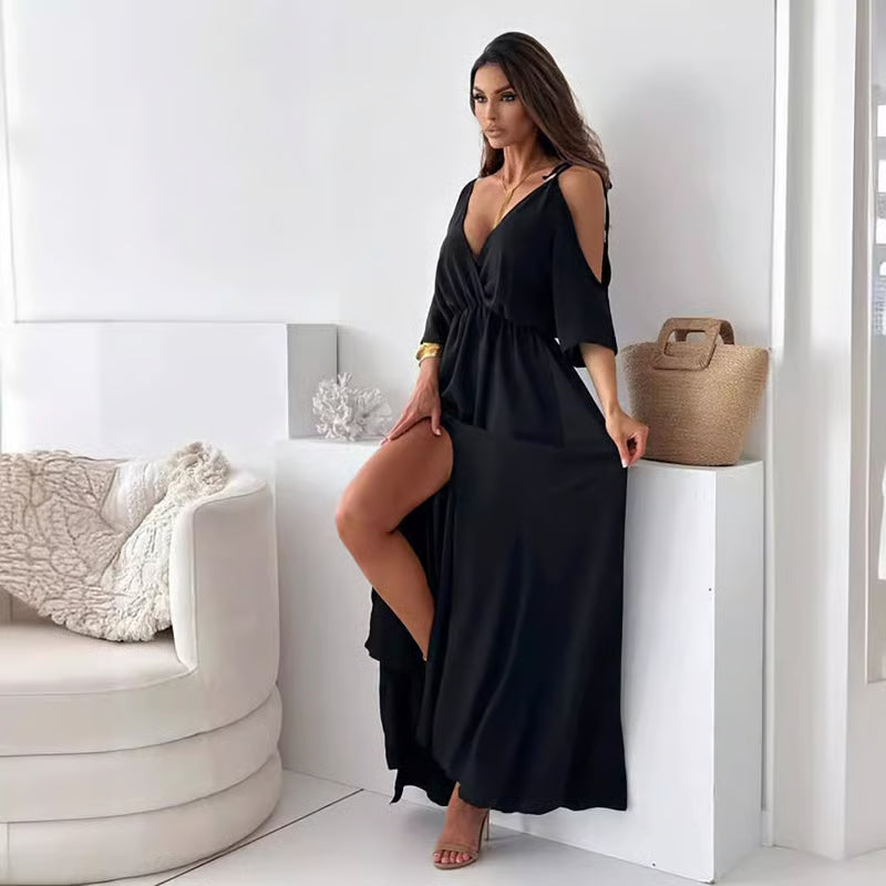 Velvara — Vestido Maxi de Silueta Alta
