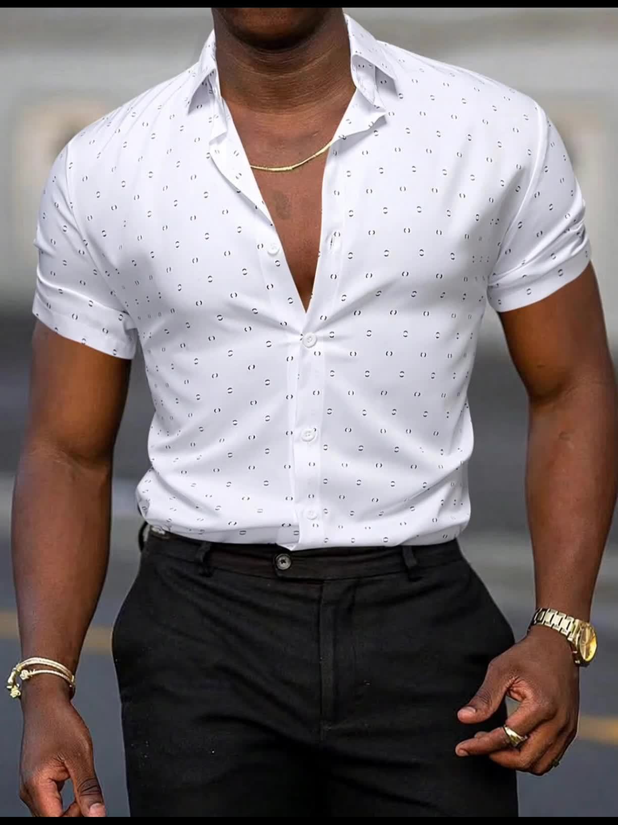 GIULIO - Ligera Camisa de Verano con Estampado
