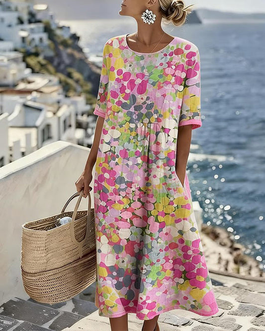 Rona — Vestido Midi Veraniego Floral