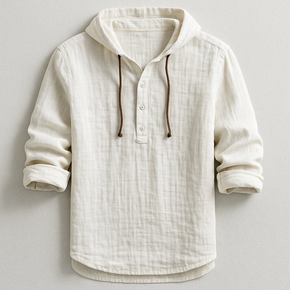 Lorenzo - Refinado Camisa con Capucha de Lino