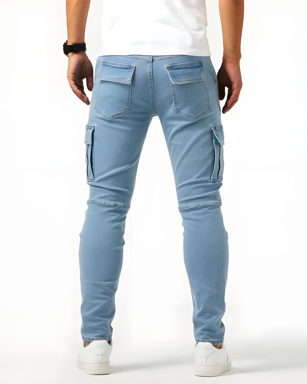 Pantalones Cargo Elásticos Navy - Cómodos y Estilosos
