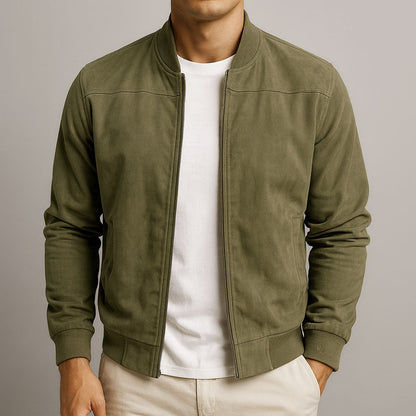 Adrián – Chaqueta Bomber de Ante Premium - Suave