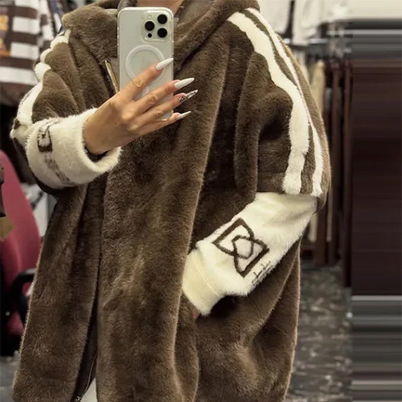 Abrigo Casual para Mujeres - Ultra Suave Forro Polar con Capucha y Cremallera