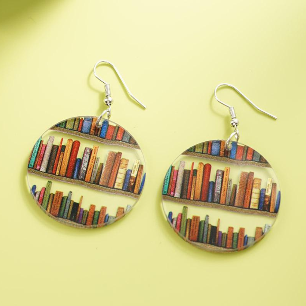 Diseño de Libro Retro — Pendientes de Gota de Lector Expresivo