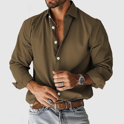 Camisa Leandro - Suave Camisa de Algodón Cepillado