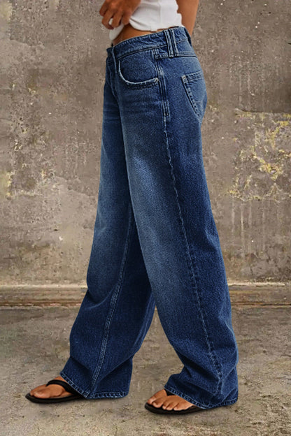 Jeans de Pierna Recta con Cintura Media - Elegantes y Audaces