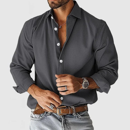 Camisa Leandro - Suave Camisa de Algodón Cepillado