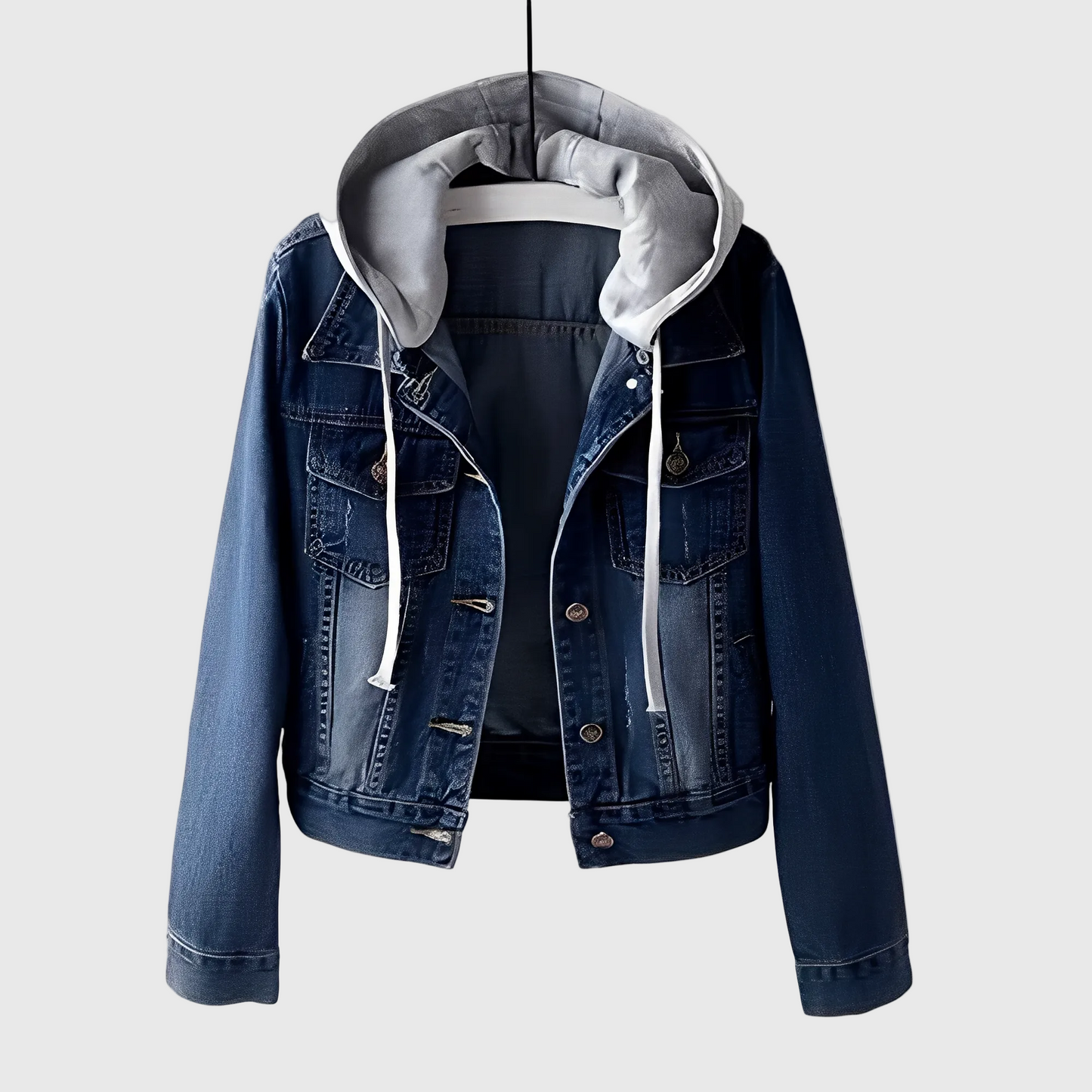 Chaqueta de Denim con Capucha Relaxed Urban Ease - Cómoda Chaqueta