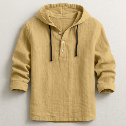 Lorenzo - Refinado Camisa con Capucha de Lino