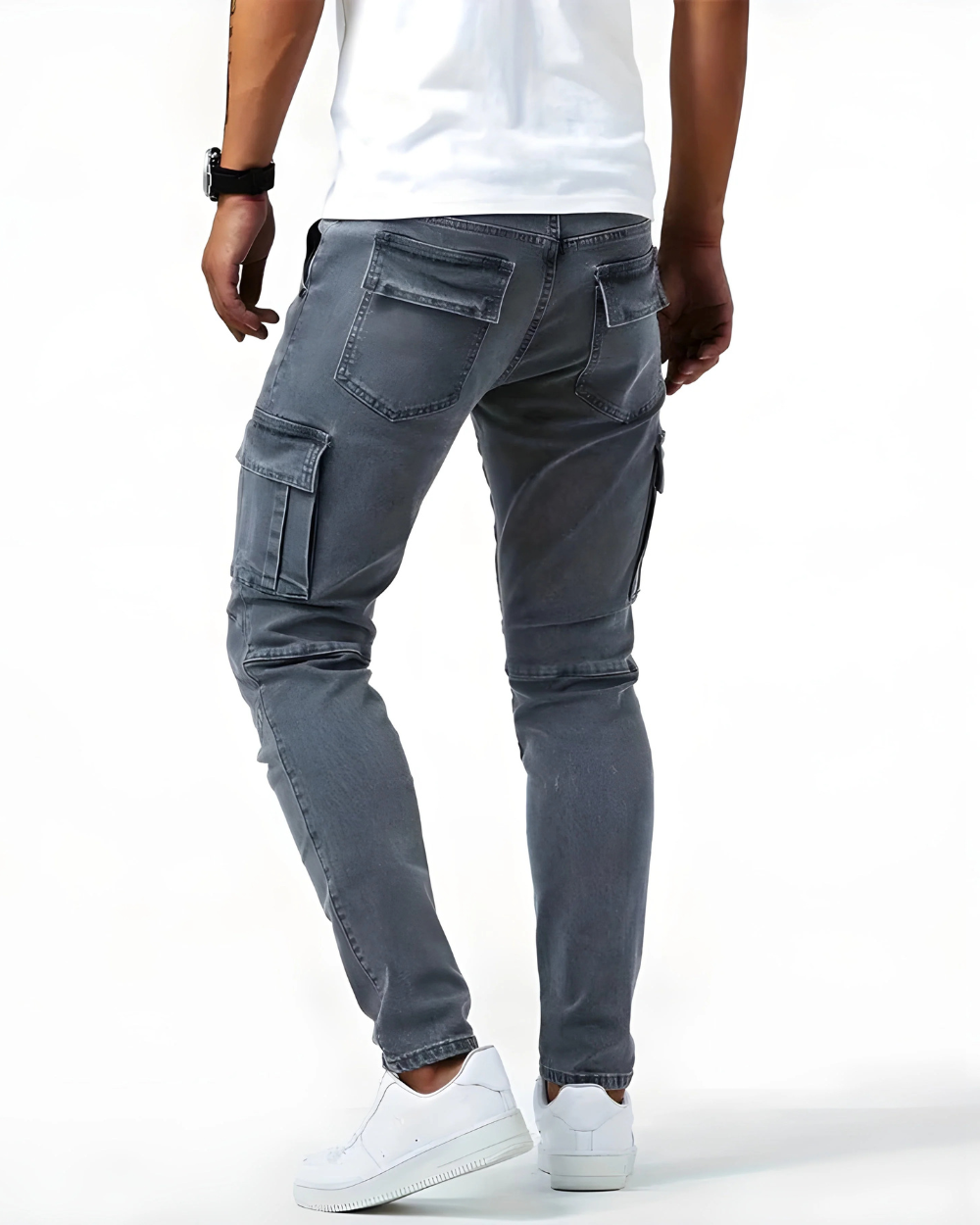Pantalones Cargo Elásticos Navy - Cómodos y Estilosos
