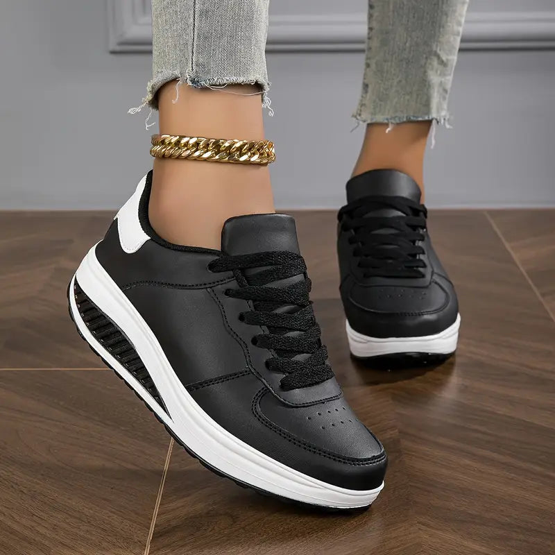 Moda Casual para Mujeres - Cómodas Zapatillas Wedge de Plataforma Transpirables