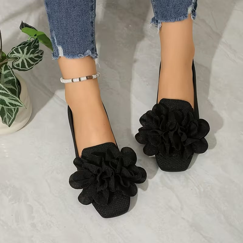 Zapatos Mary Jane Florales para Mujer - Cómodos con Tacón Plano