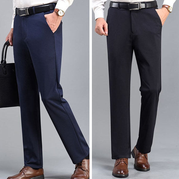 Pantalones Formales Estructurados Slim Fit Clásicos