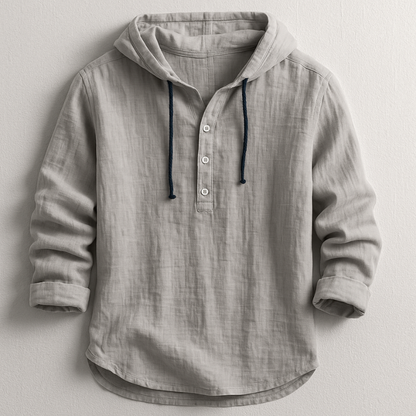 Lorenzo - Refinado Camisa con Capucha de Lino