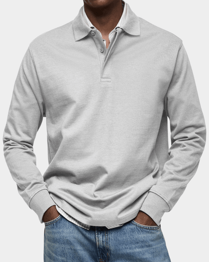 Polo de Primavera Cómodo con Mangas Largas