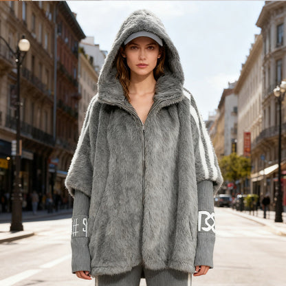 Abrigo Casual para Mujeres - Ultra Suave Forro Polar con Capucha y Cremallera