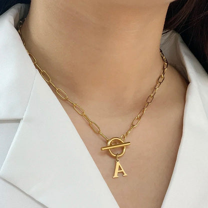 Collar Inicial — Cadena de Clip de Papel