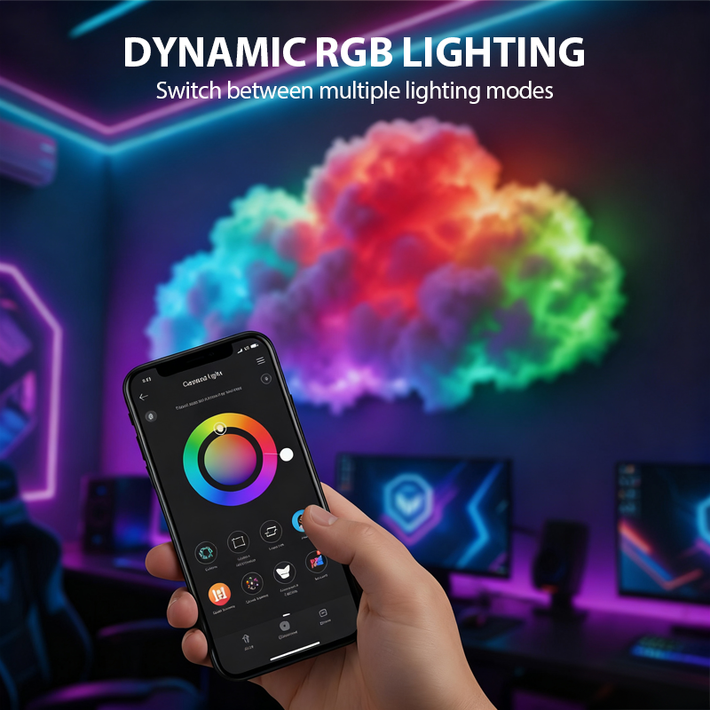 Luz de Nube de Trueno LED Alimentada por USB - Decoración Única Duradera