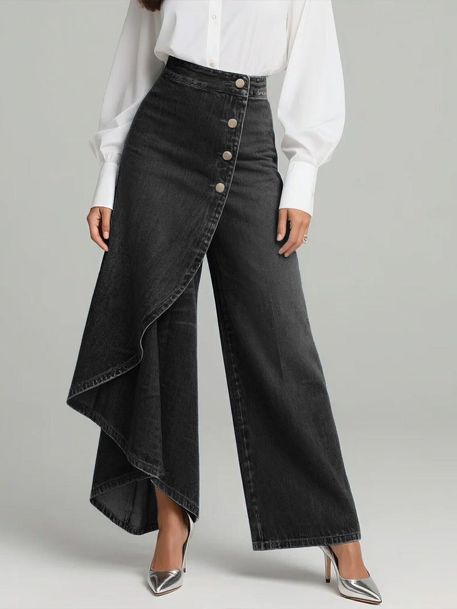 Jeans de Mujer de Cintura Alta - Ajuste Suelto y Estiloso