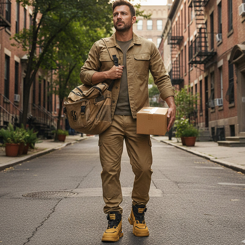 Zapatos de Trabajo para Hombre con Hebilla Pivotante - Uso Exterior Duradero