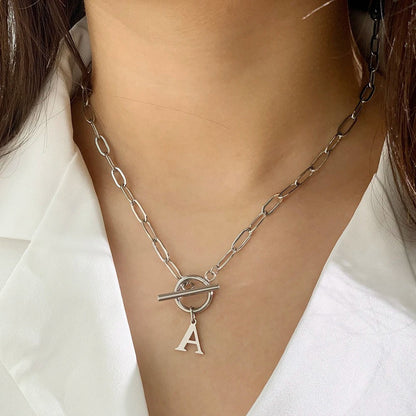 Collar Inicial — Cadena de Clip de Papel