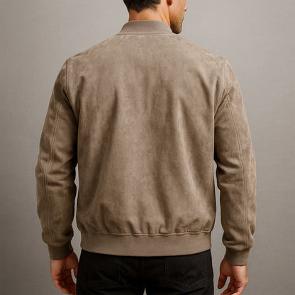 Adrián – Chaqueta Bomber de Ante Premium - Suave