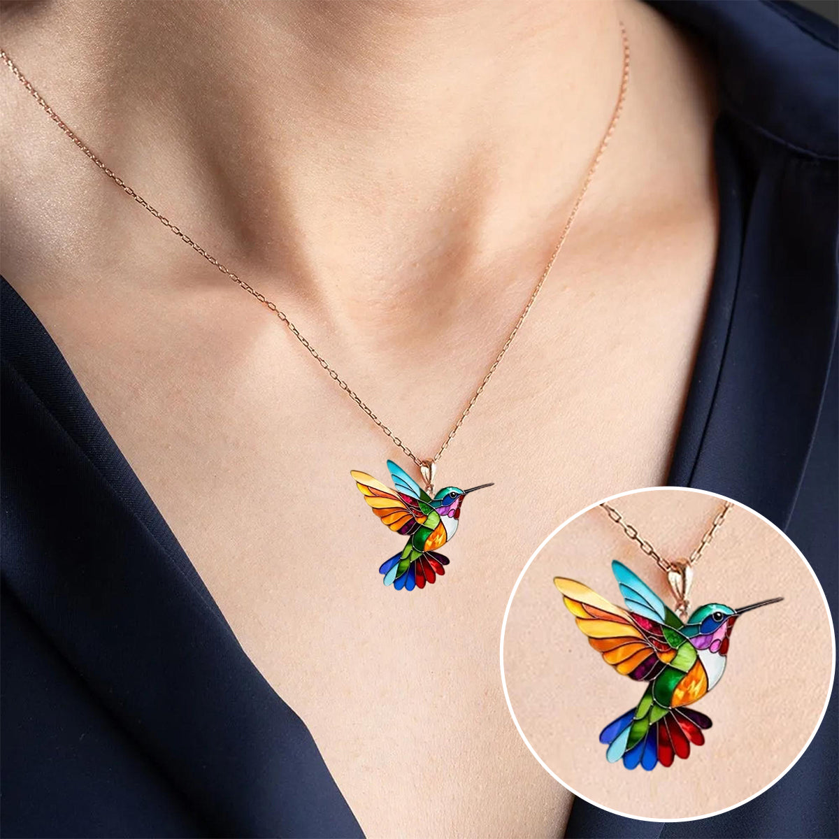 Collar Colibrí - Joyería Única Duradera